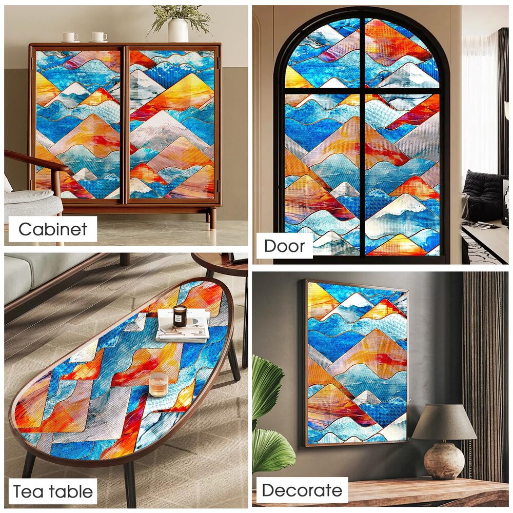 New Sunbaby Static Cling 3 D Decorative Window Film 17.1” x 118”